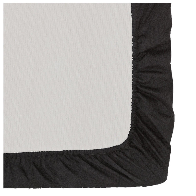 Fitted Bed Sheet in Black Made from 60% Cotton and 40% Polyester