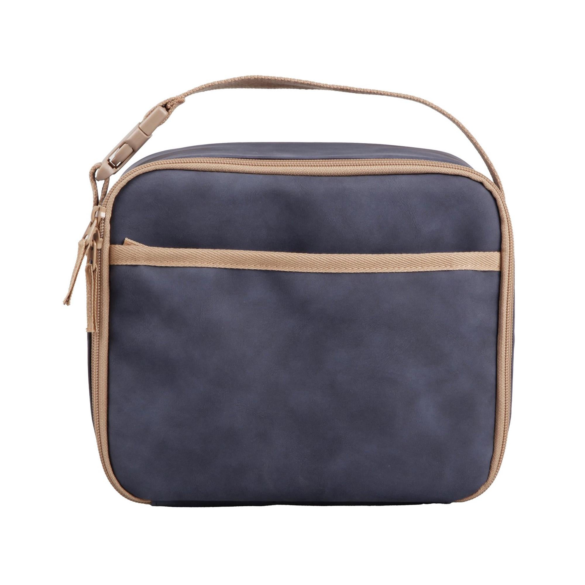 Sainsbury's tan and navy insulated lunch bag with PEVA lining (British brand)