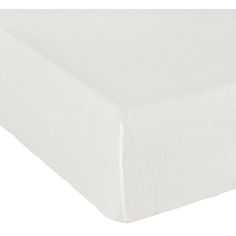 Habitat cotton rich plain fitted sheet cream, UK version