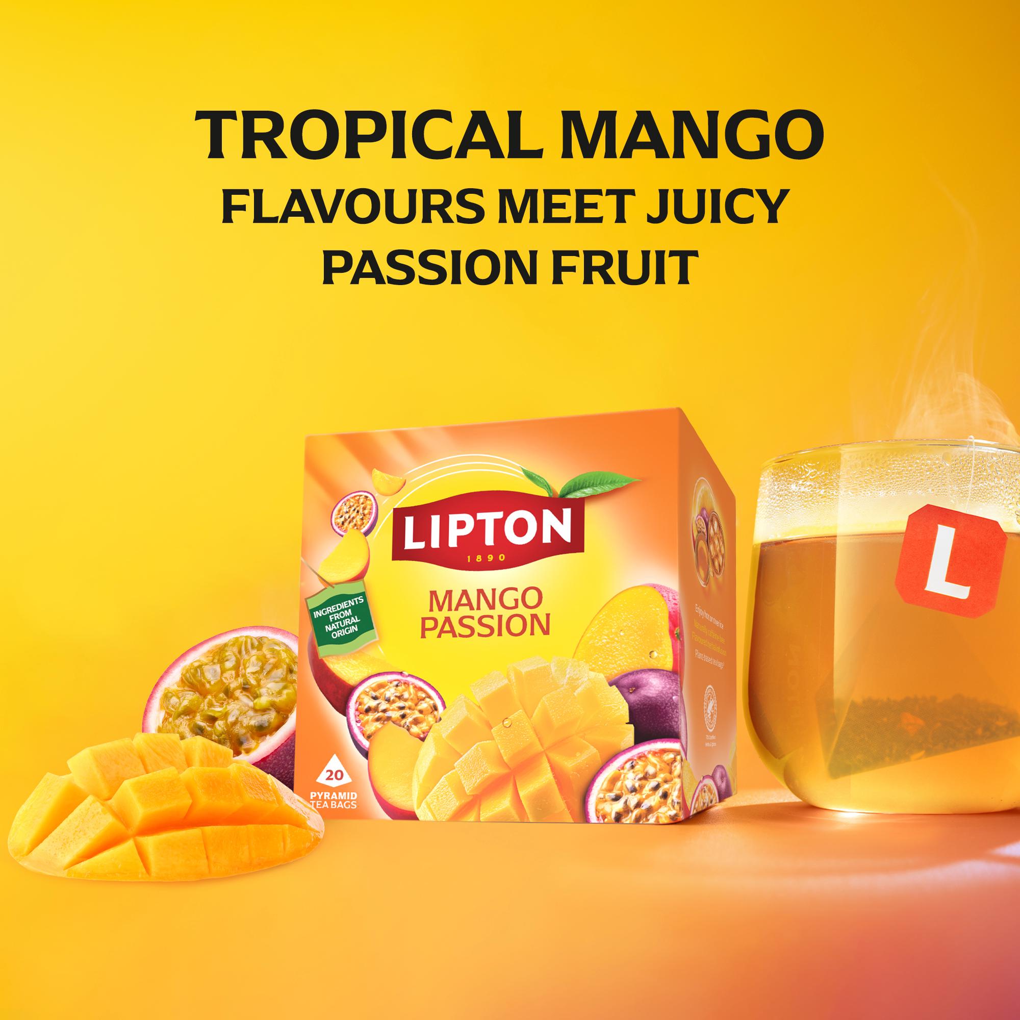 Lipton Mango Passion pyramid tea bags 20 count, UK version