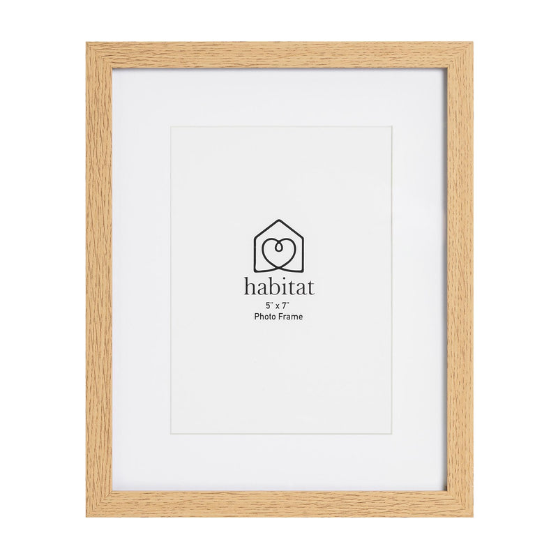 Habitat oak effect photo frame single mount 5x7 inch, UK version