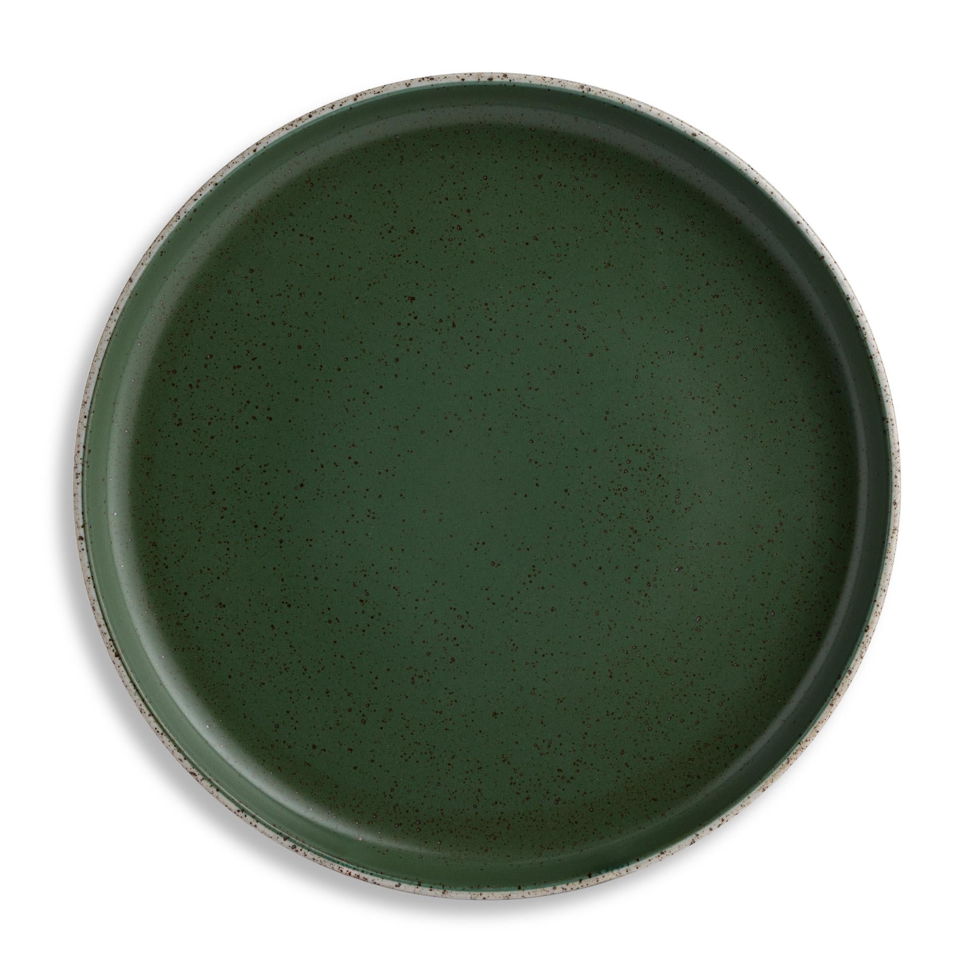 Habitat Matte Raw Edge Side Plate Green 19.8cm, UK version