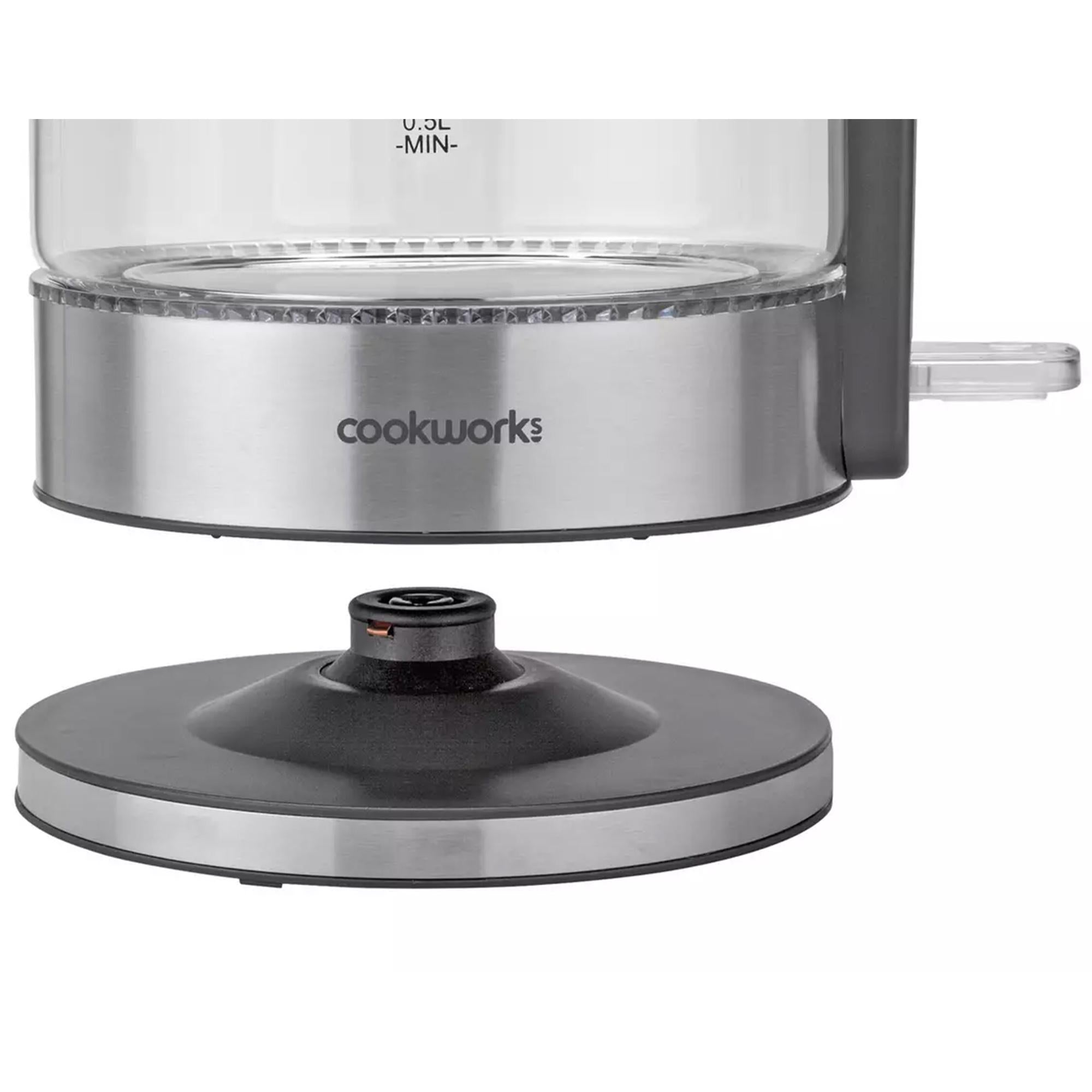 Cookworks electric kettle illuminating glass 1.7 Litre - British product