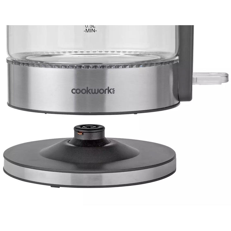 Cookworks electric kettle illuminating glass 1.7 Litre - British product