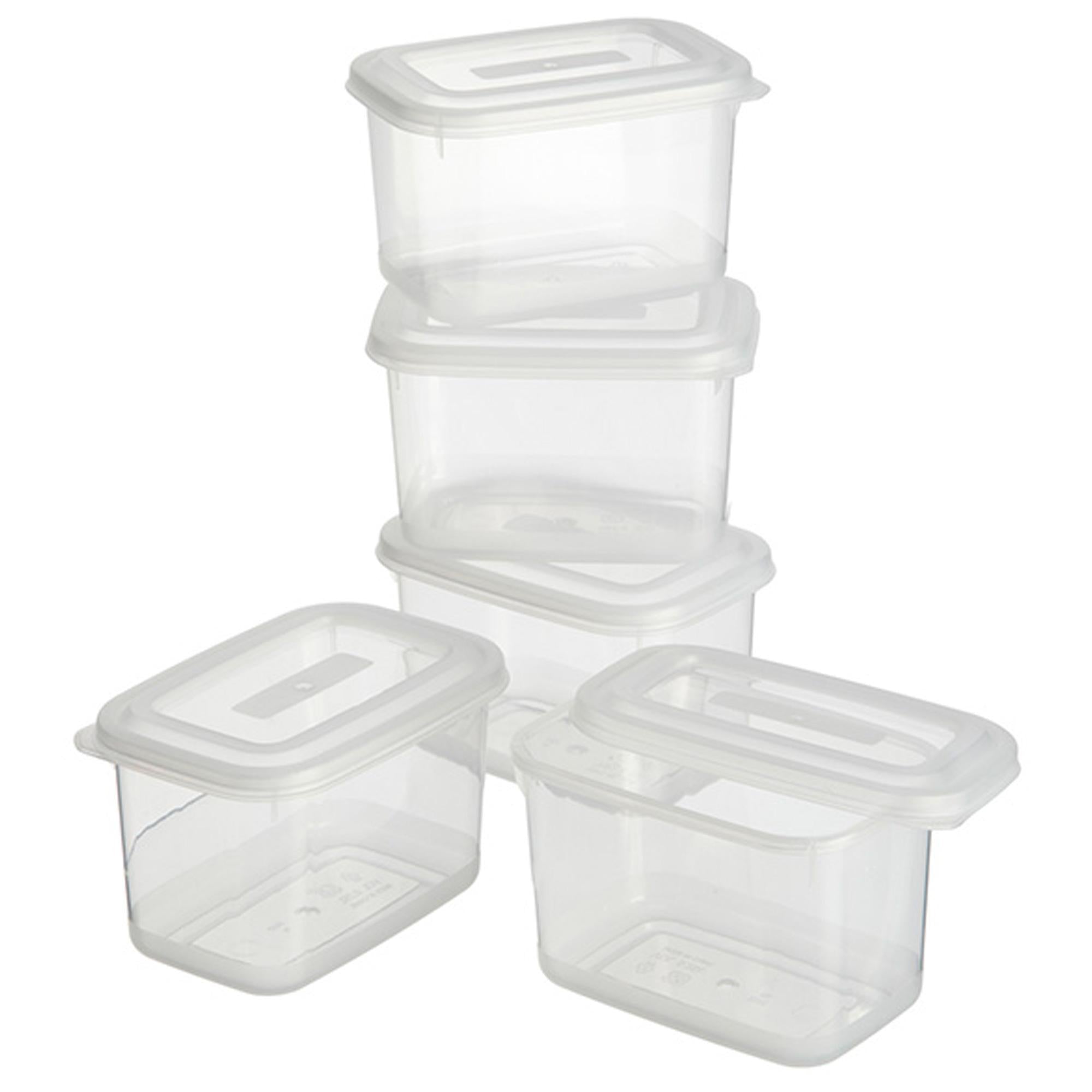 Sainsbury's Home Basics food storage boxes 220ml 5 pack (British brand)
