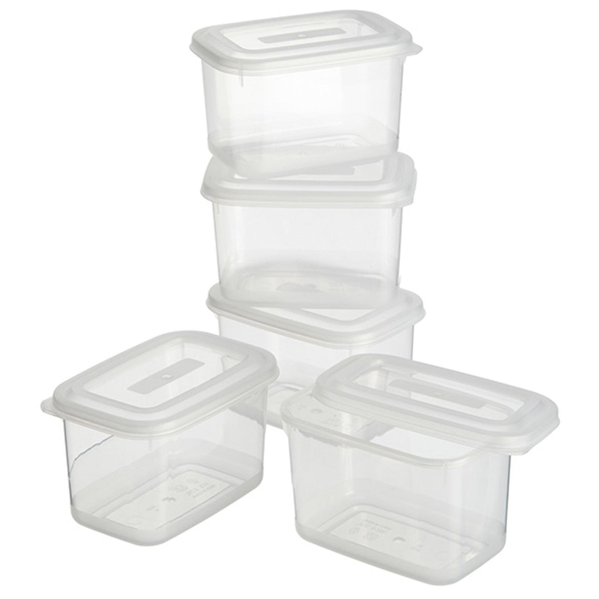 Sainsbury's Home Basics food storage boxes 220ml 5 pack (British brand)