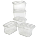 Sainsbury's Home Basics food storage boxes 220ml 5 pack (British brand)