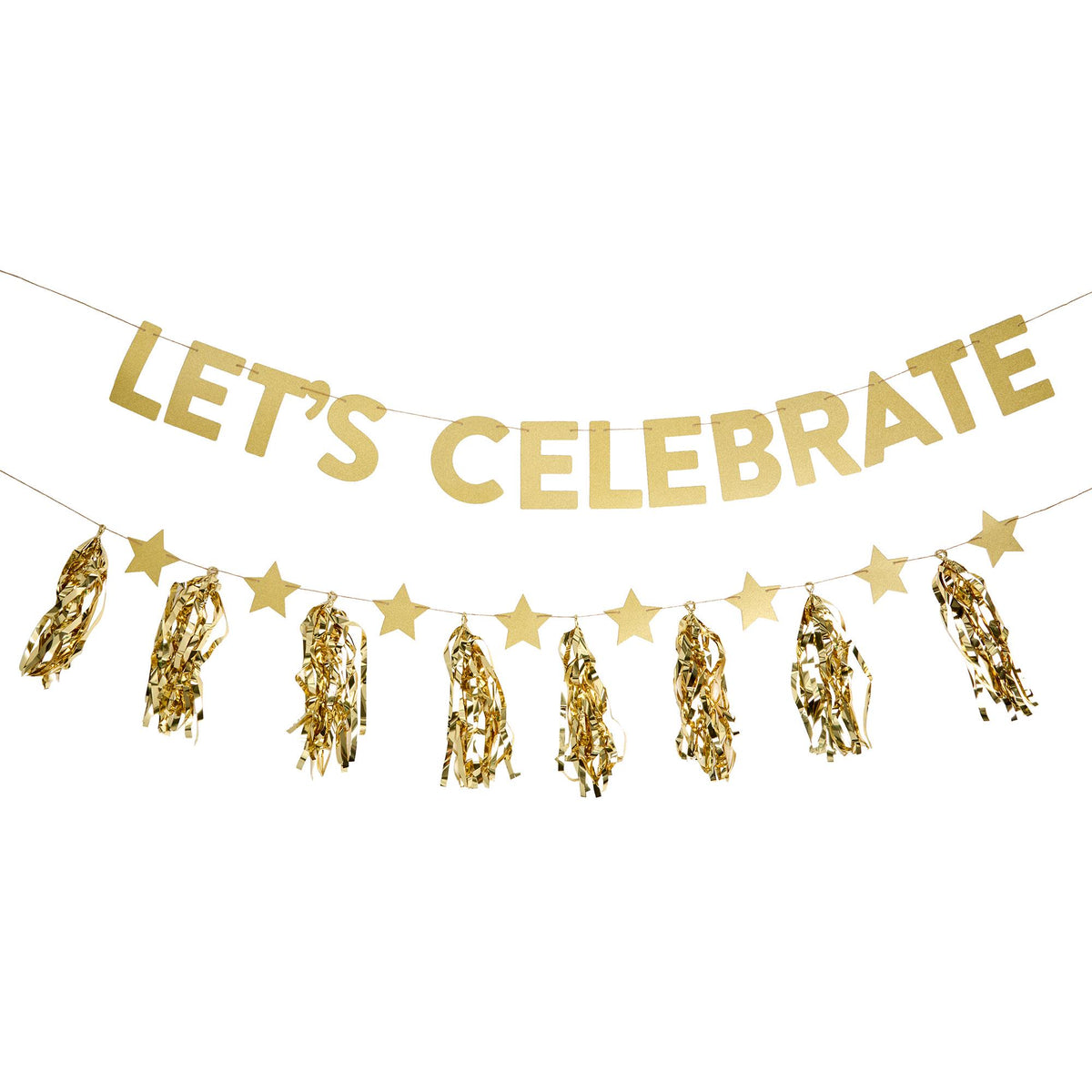 Sainsburys Home Let's Celebrate Bunting Gold 2.5m set (British brand)