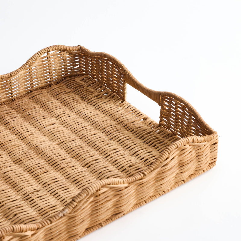 Habitat Rattan Serving Tray Coffee Table 45x35cm, UK version