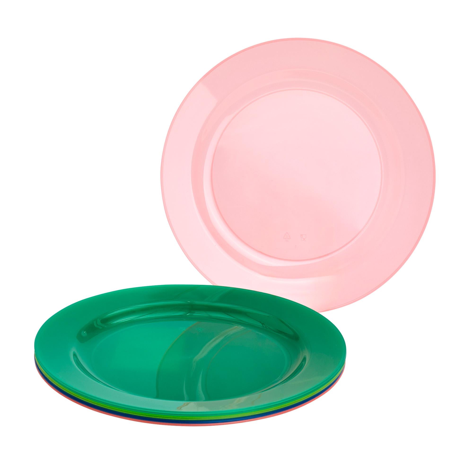 Sainsbury's Home reusable plastic plates Bright pack of 8 (British brand)