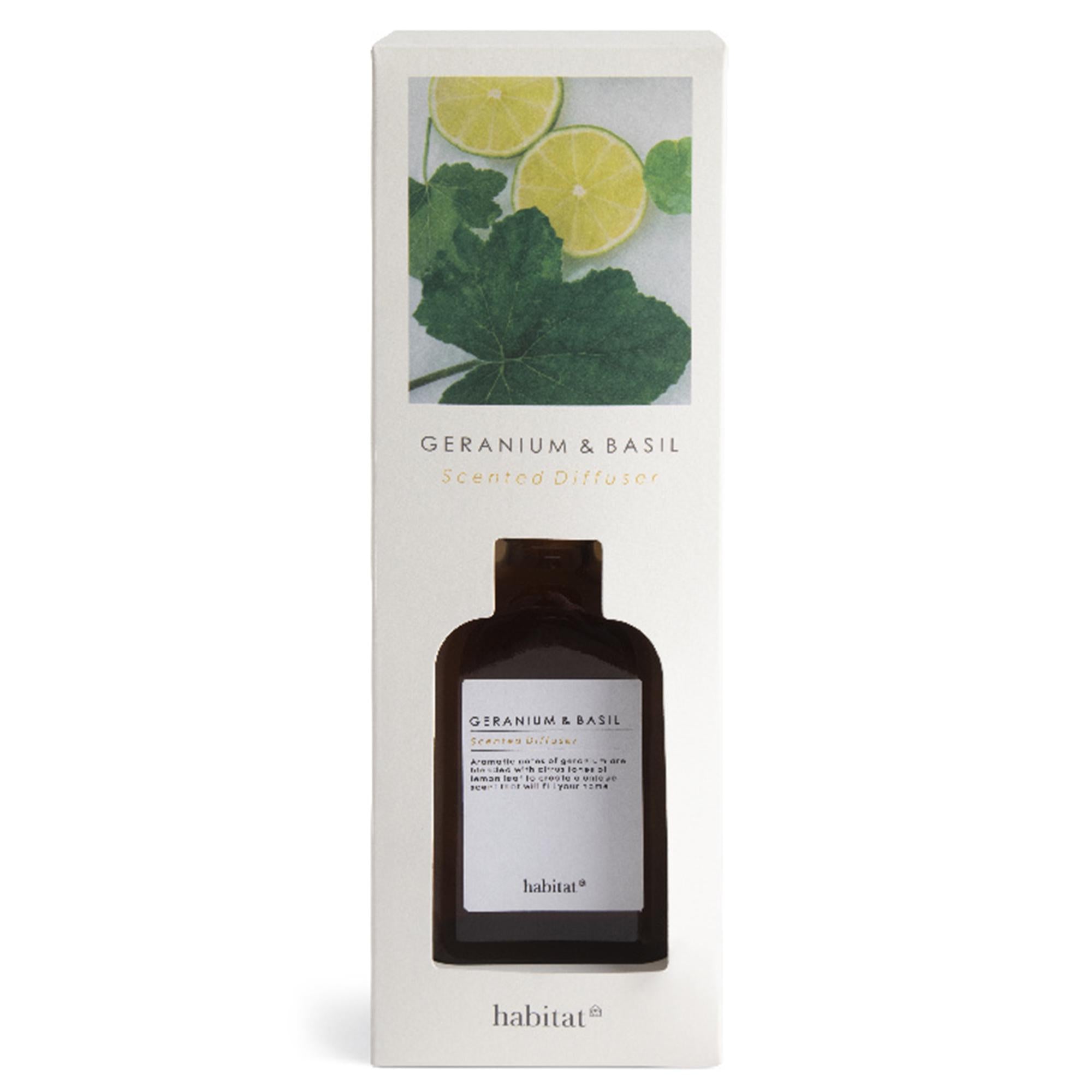 Habitat Reed Diffuser Geranium & Basil 150ml, UK version