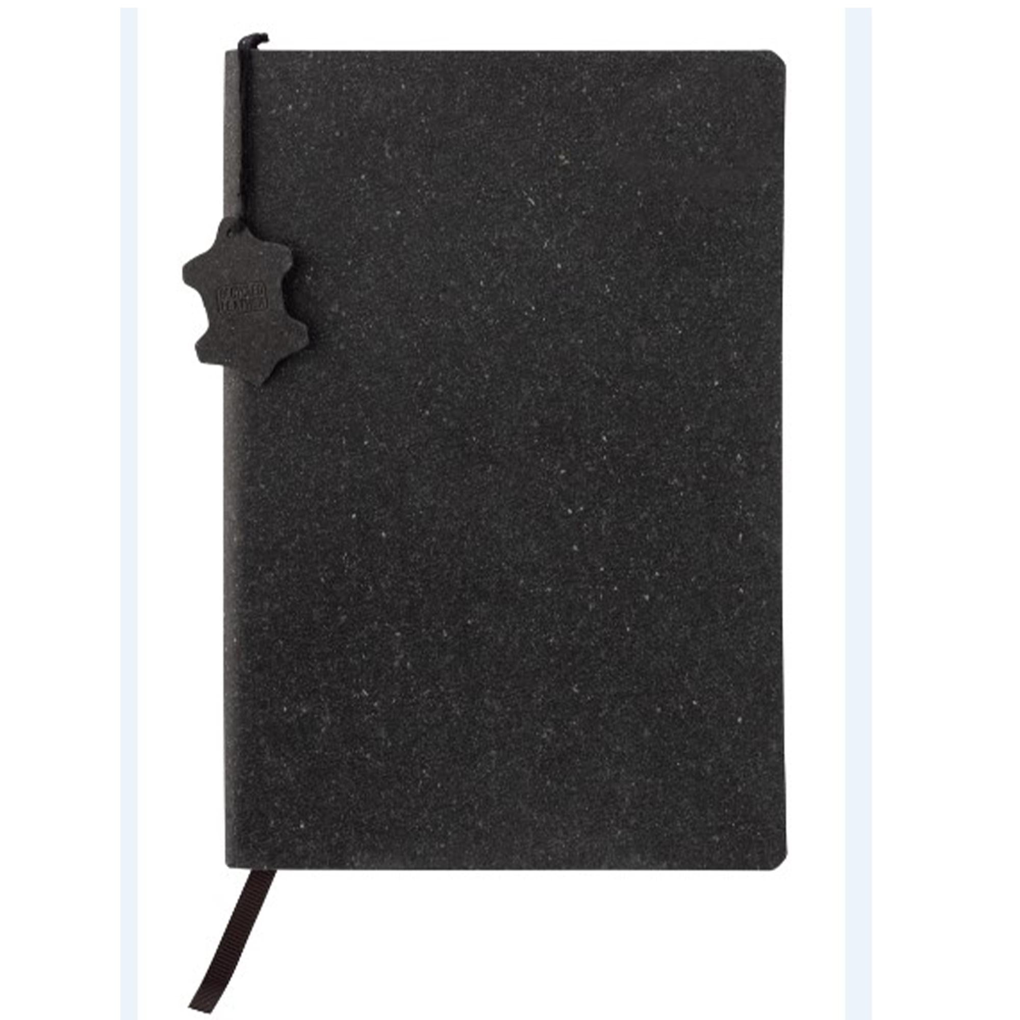 Sainsbury's recycled leather notebook medium black - British product