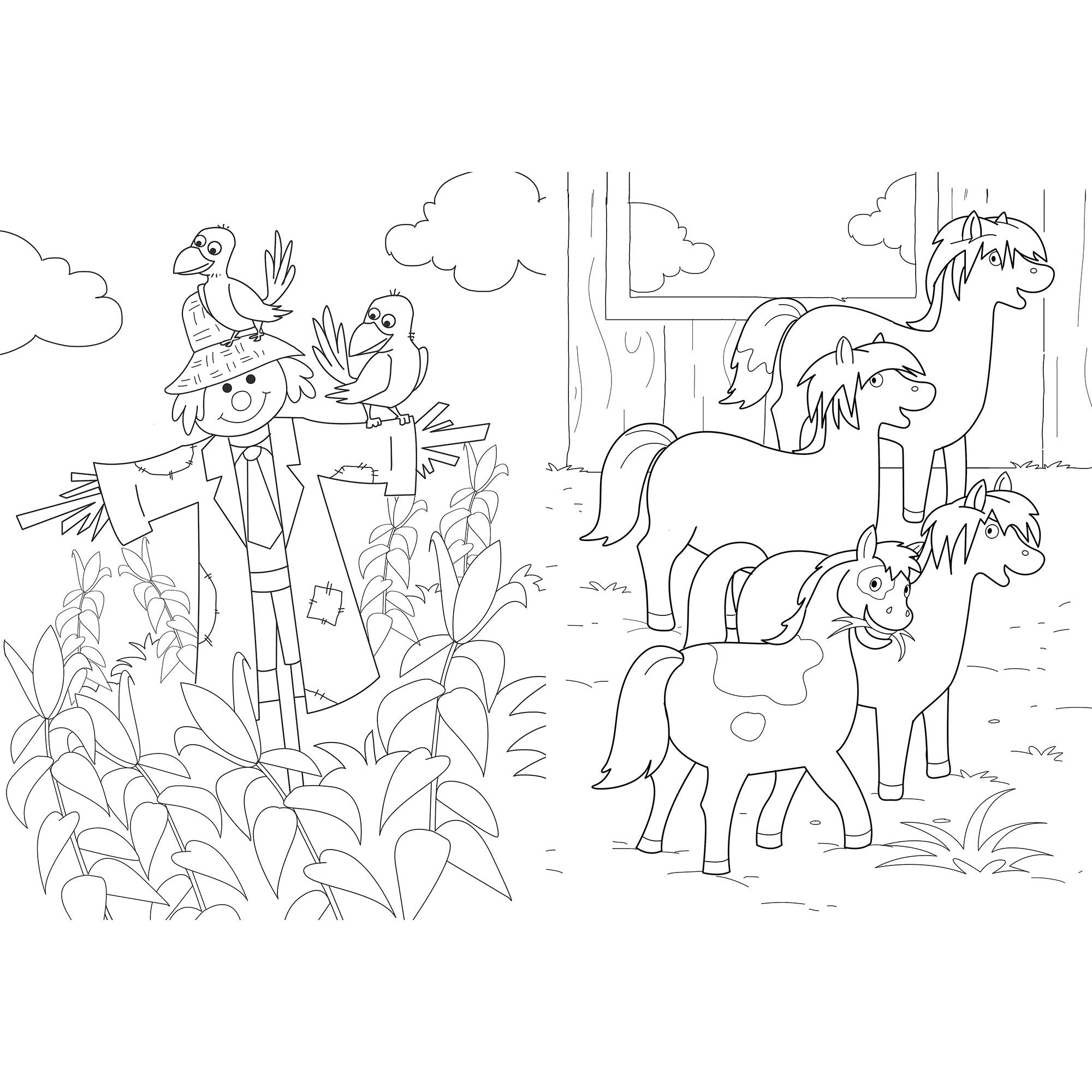 Igloo Books farm colouring book for children, UK version
