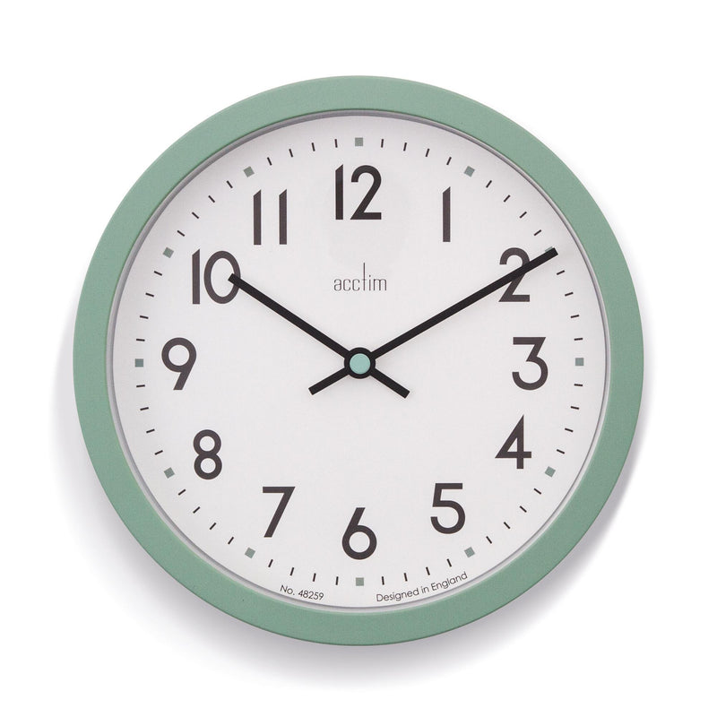 Acctim Elstow wall clock green 20cm - British product