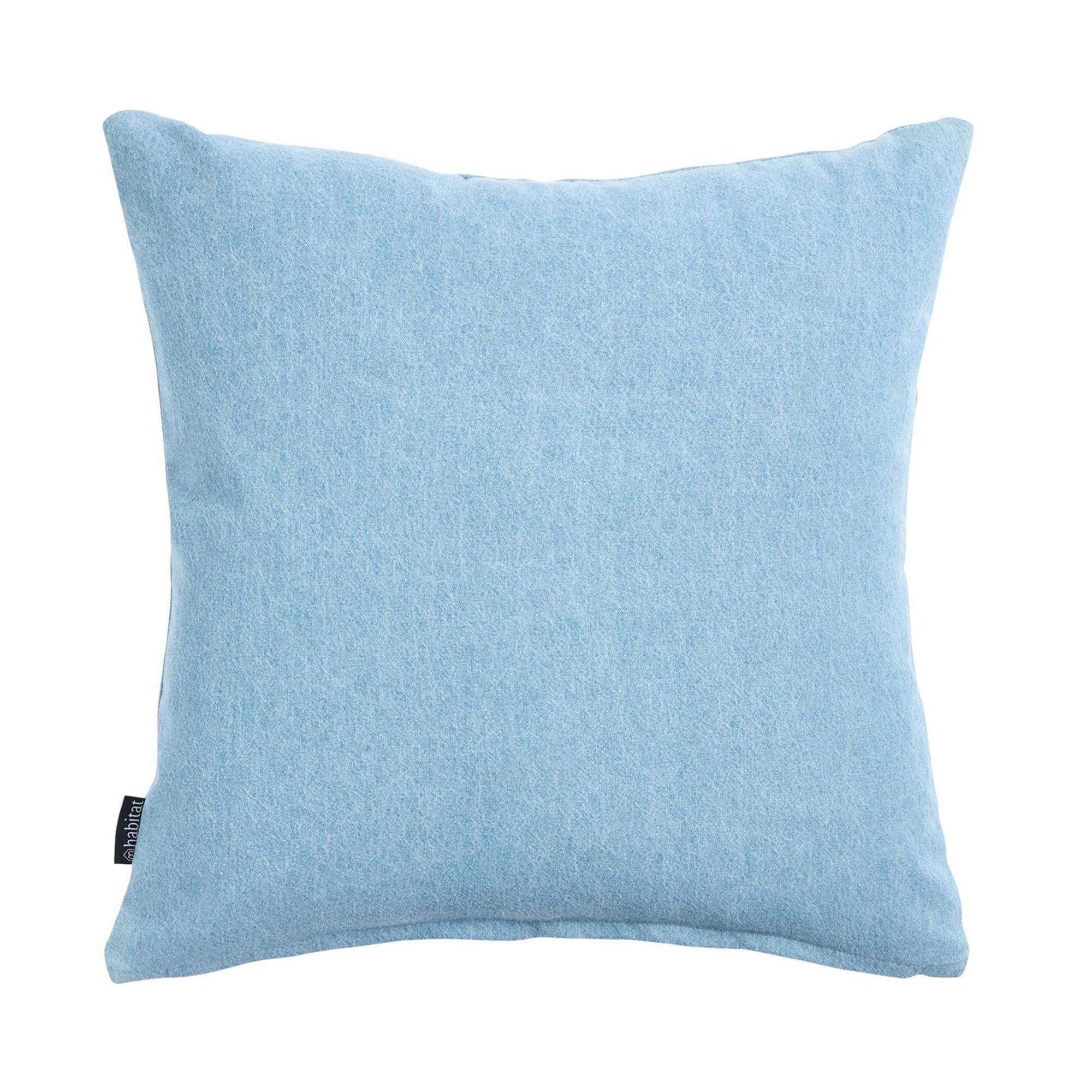 Habitat folk floral stitch denim cushion 43x43cm - British product