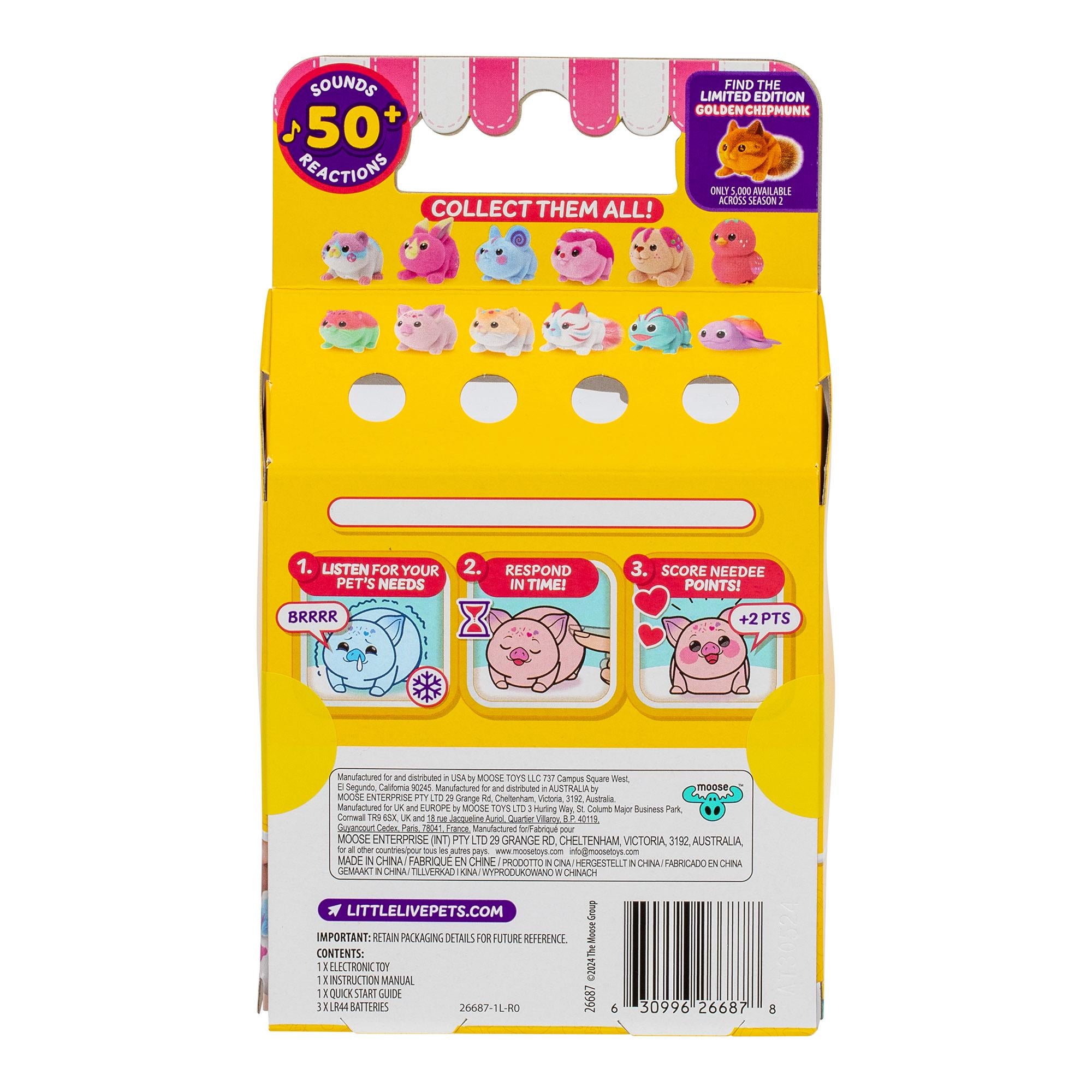 Little Live Pets NeeDees Electronic Toy 1 Pack, UK version