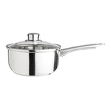 Sainsbury's Home stainless steel saucepan 18cm with glass lid (British brand)