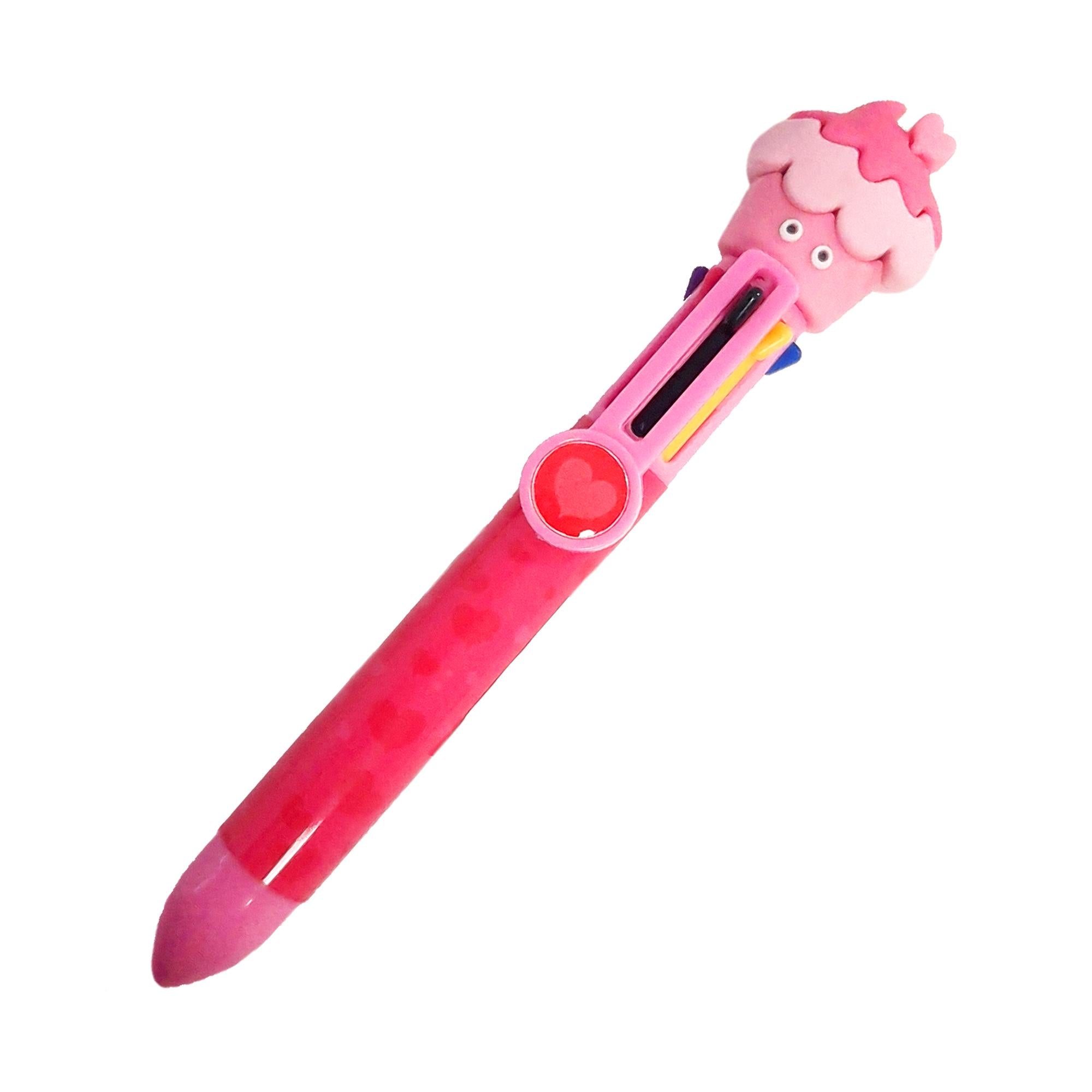 Tinc Mallo Heart multi click pen with 8 colours 15cm, UK version