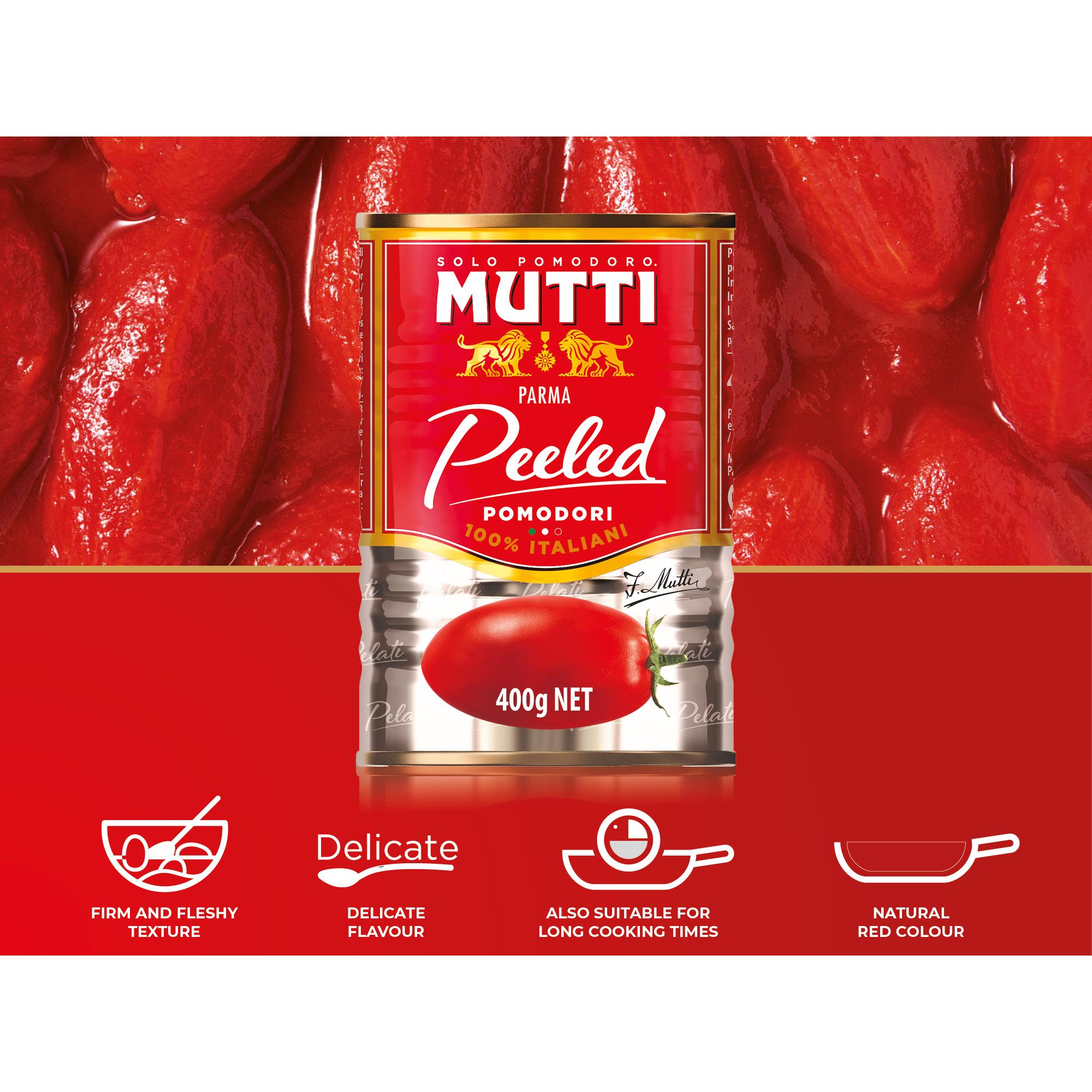 Mutti whole peeled plum tomatoes 400g, UK version