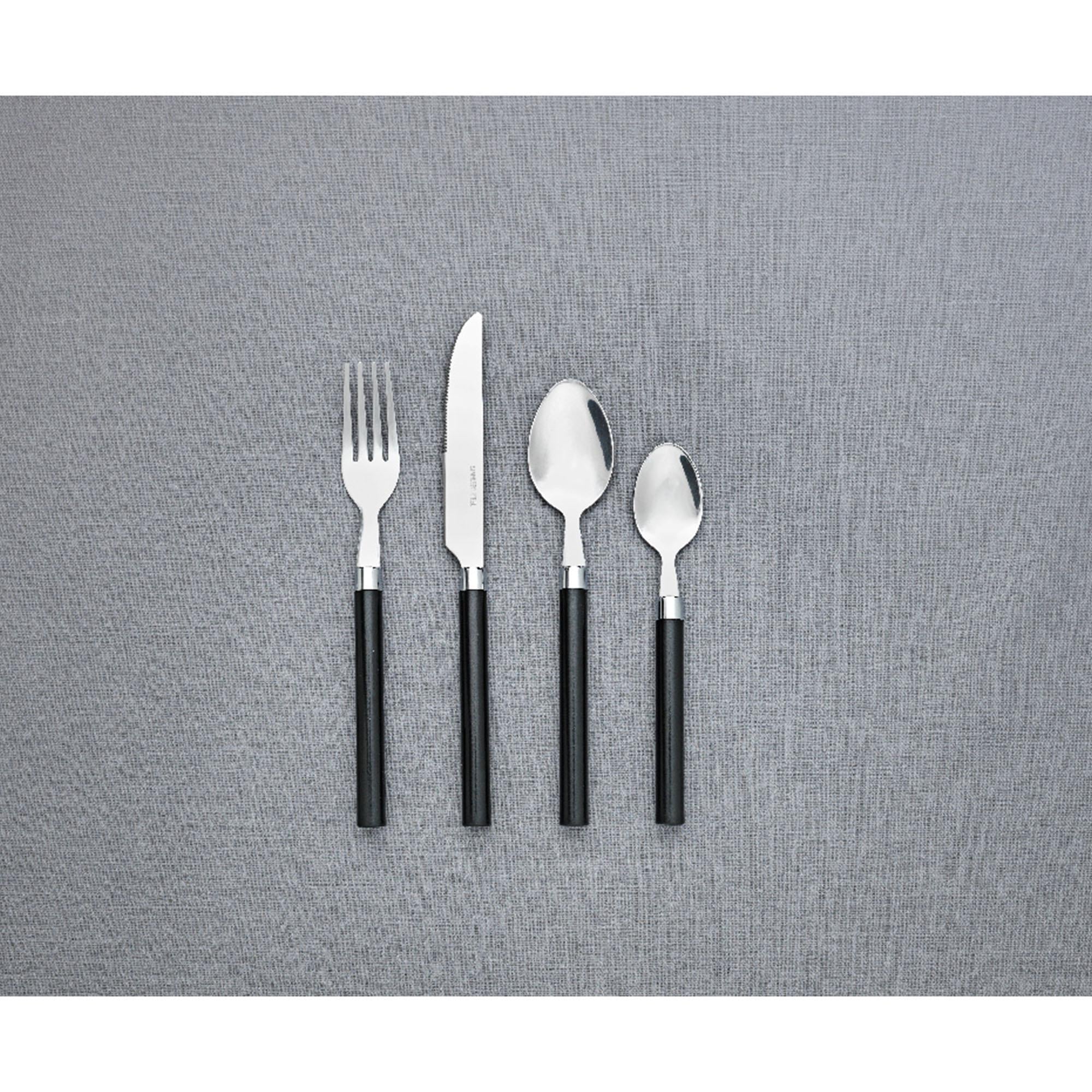 Sainsbury's Home Black Cutlery Set 16 Piece (British brand)