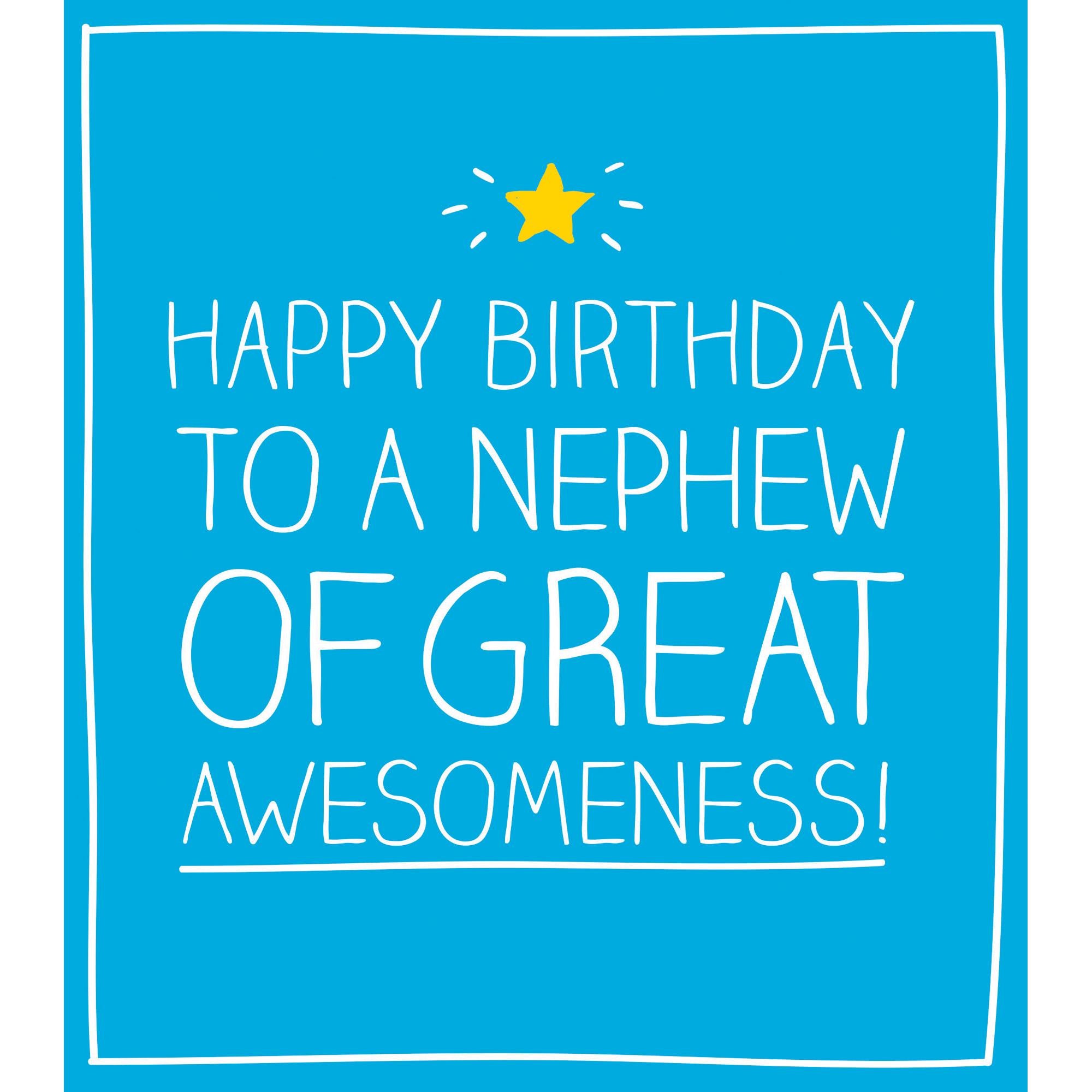 Pigment Nephew Birthday Card 16 x 17.6 cm, imported from the UK
