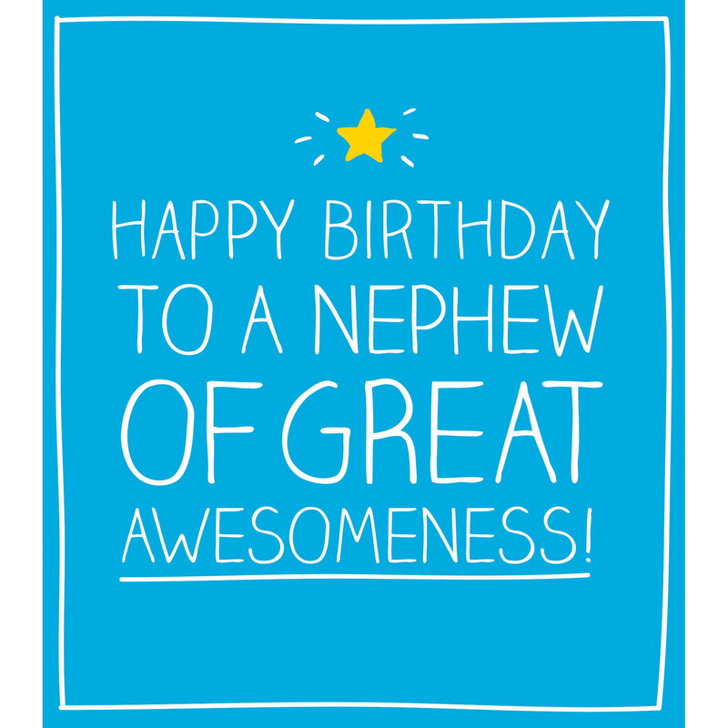 Pigment Nephew Birthday Card 16 x 17.6 cm, imported from the UK