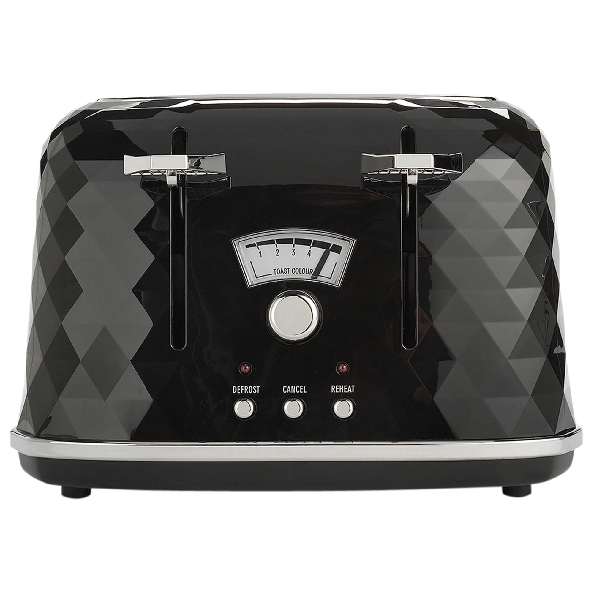 De'Longhi Brillante 4-slice toaster black - British product