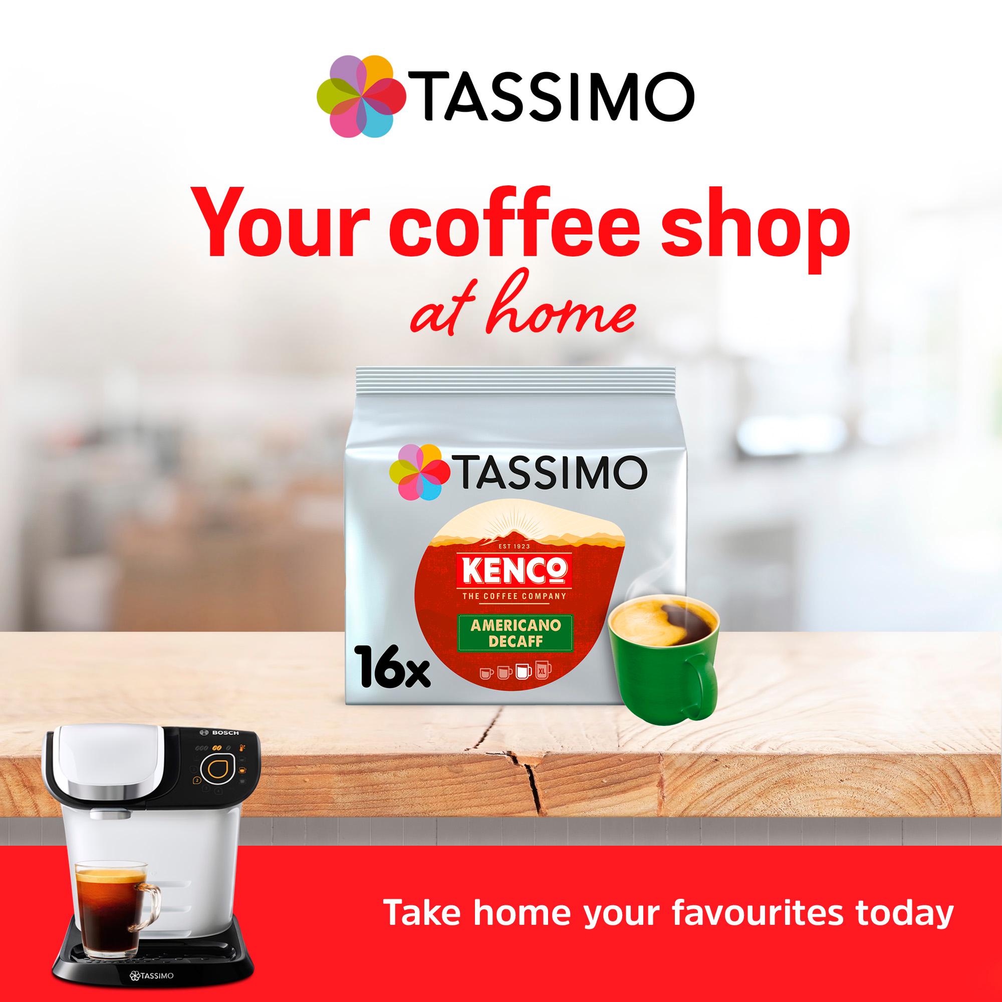Tassimo Kenco Americano Decaff coffee pods 16 pack, UK version