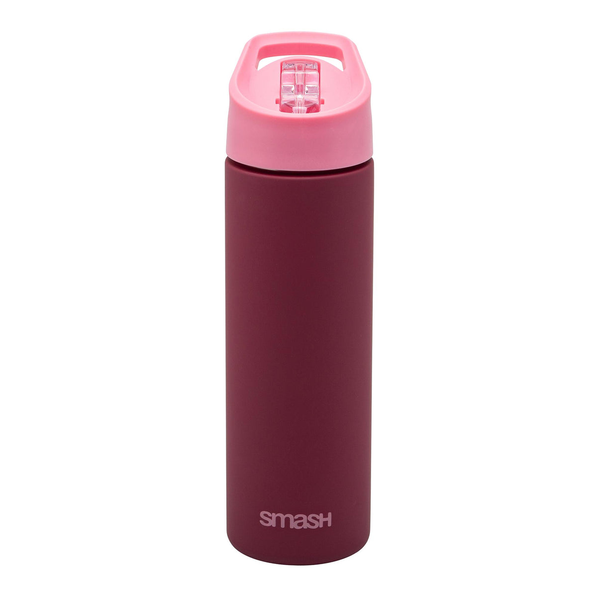 Smash kids water bottle pink burgundy (British brand)