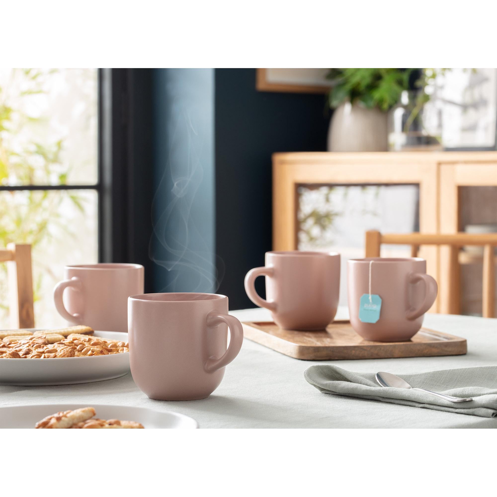 Habitat pink matte stoneware mug, imported from the UK