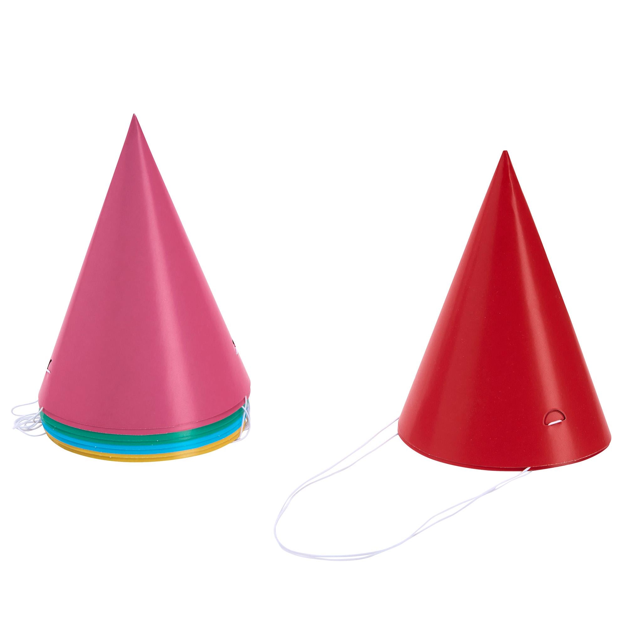 Sainsbury's rainbow paper party hats 10 pack (British brand)