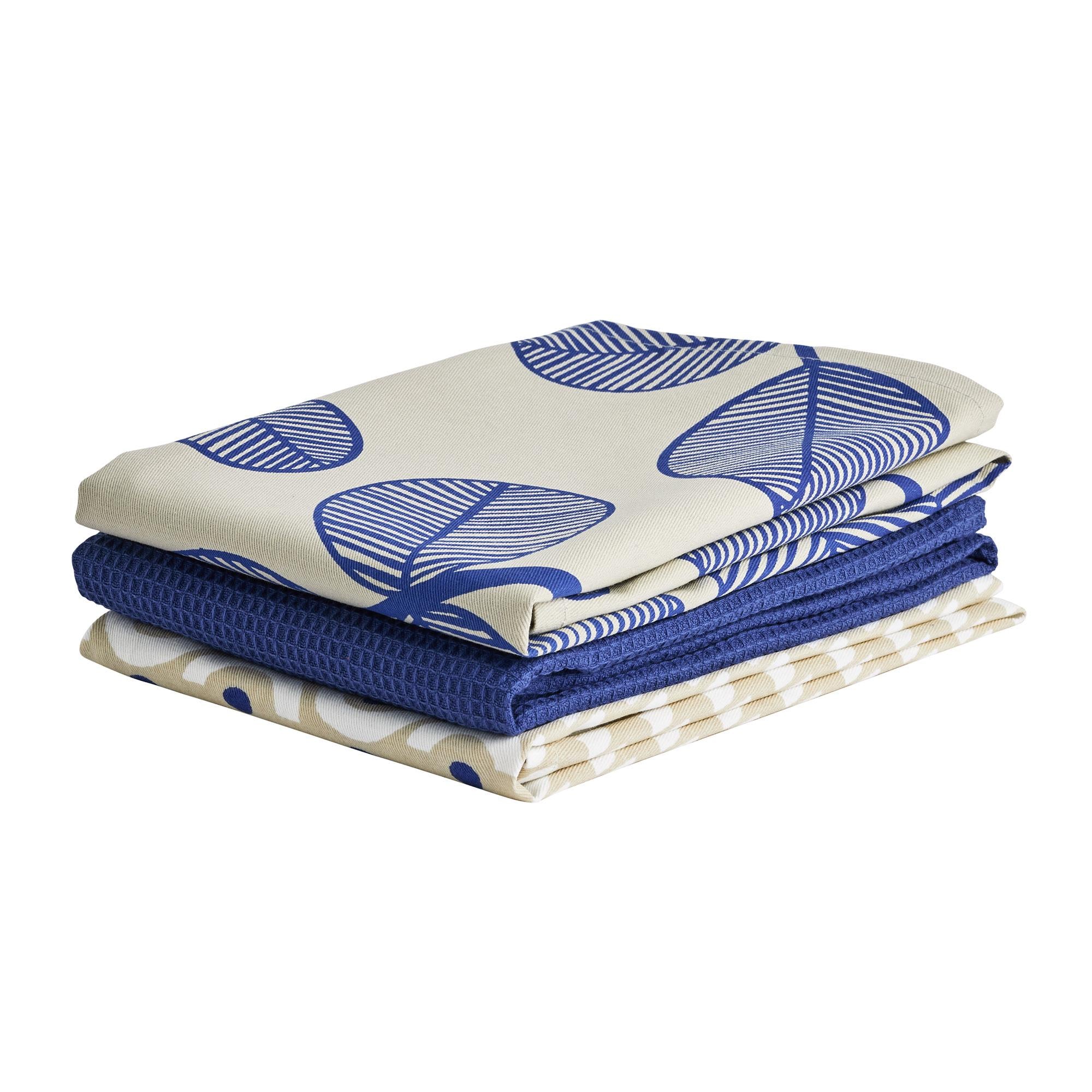 Habitat pack of 3 tea towels 46x66cm, UK version