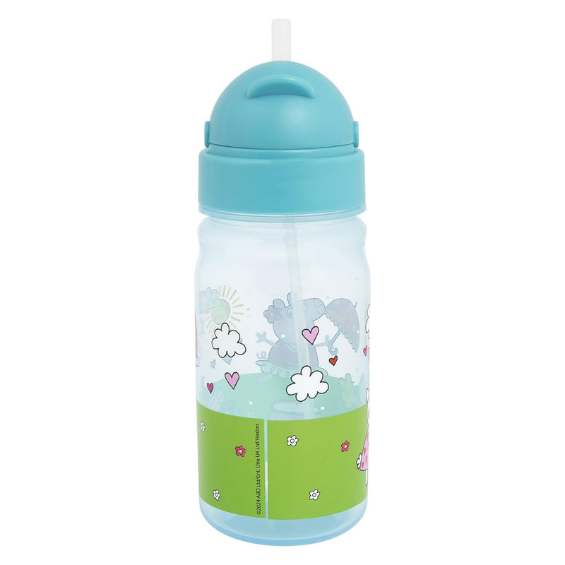 Official Peppa Pig water bottle 400ml with straw, imported from the UK