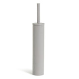 Slimline Toilet Brush with Lid and Removable Bin in Matte Grey Steel