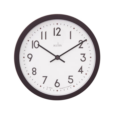 Sainsburys Acctim Elstow Retro Analogue Wall Clock - Black, 20cm- Buy online at McGrocer