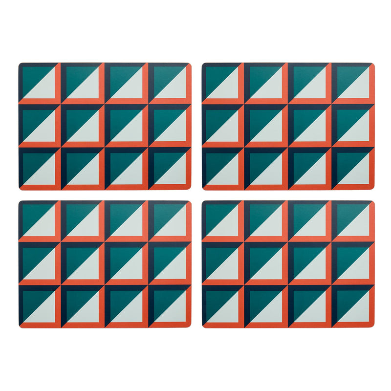 Habitat Geo Cube corkback placemats pack of 4, imported from the UK