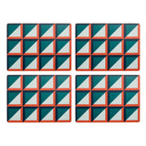 Habitat Geo Cube corkback placemats pack of 4, imported from the UK