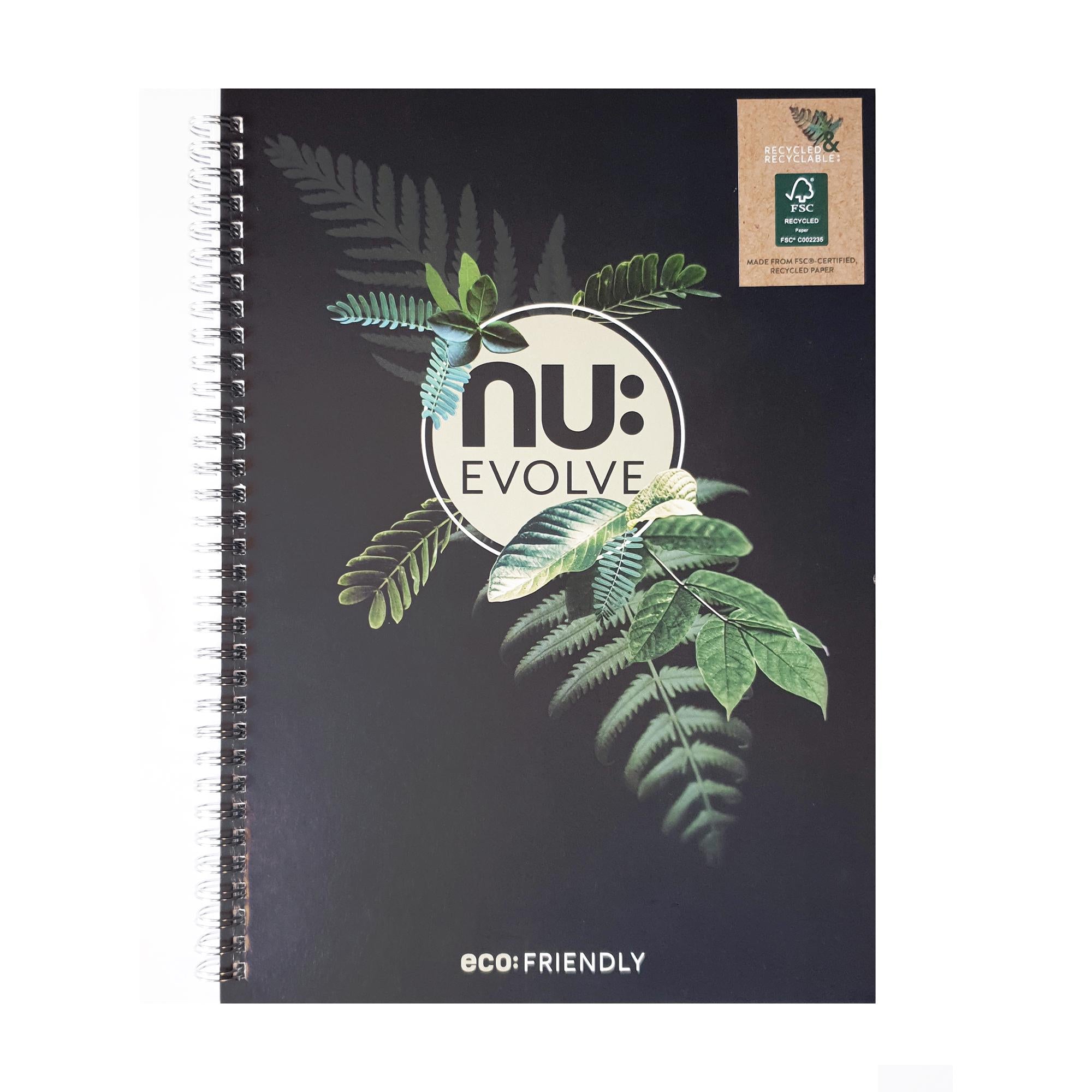 Nuco International Evolve A4 notebook recycled paper, UK version