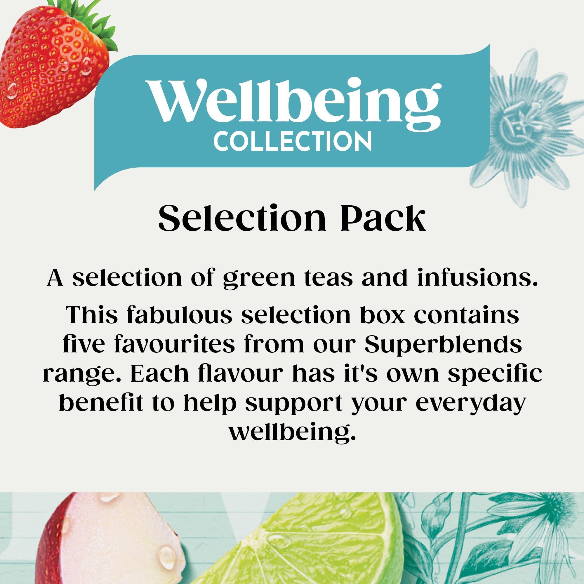 Twinings Superblends Wellbeing Collection tea bags 37g 20 count - British product