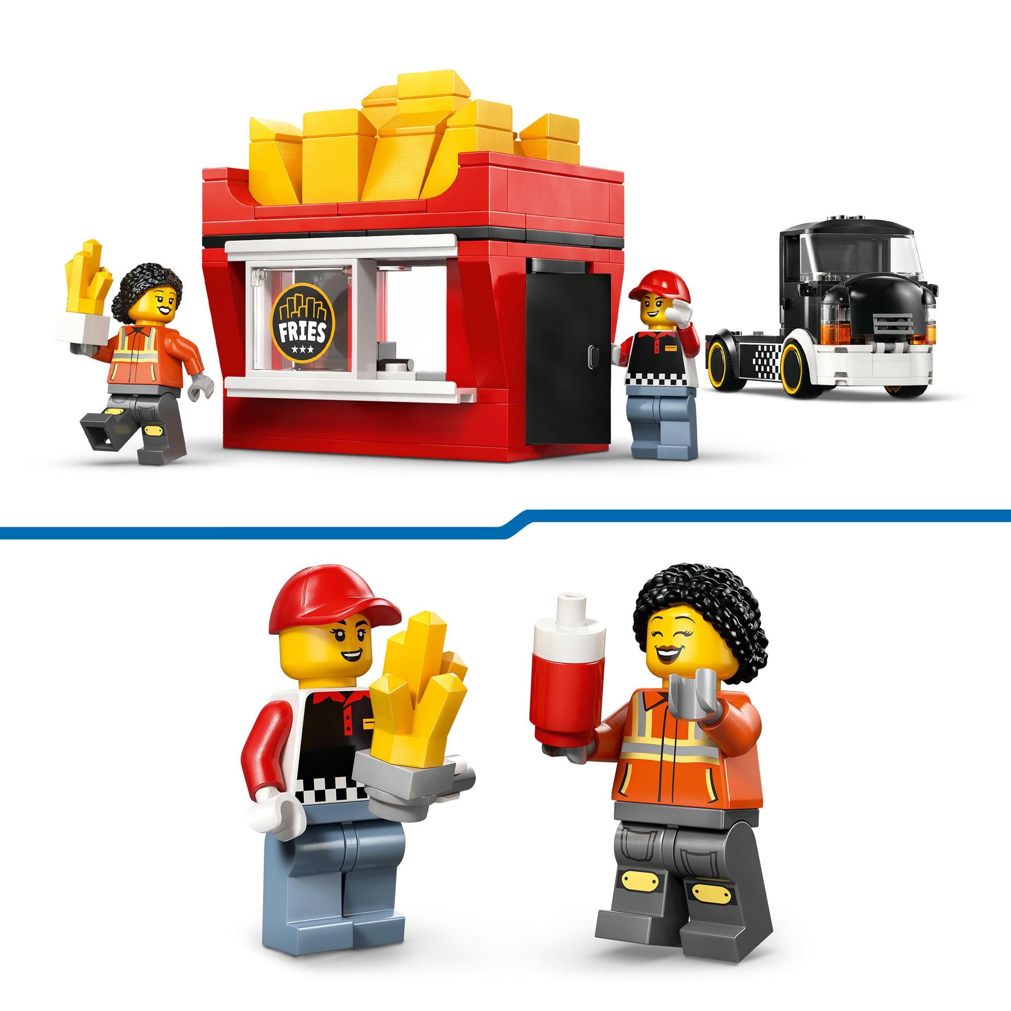 LEGO City Fries Food Truck building toy 216 pieces, imported from the UK