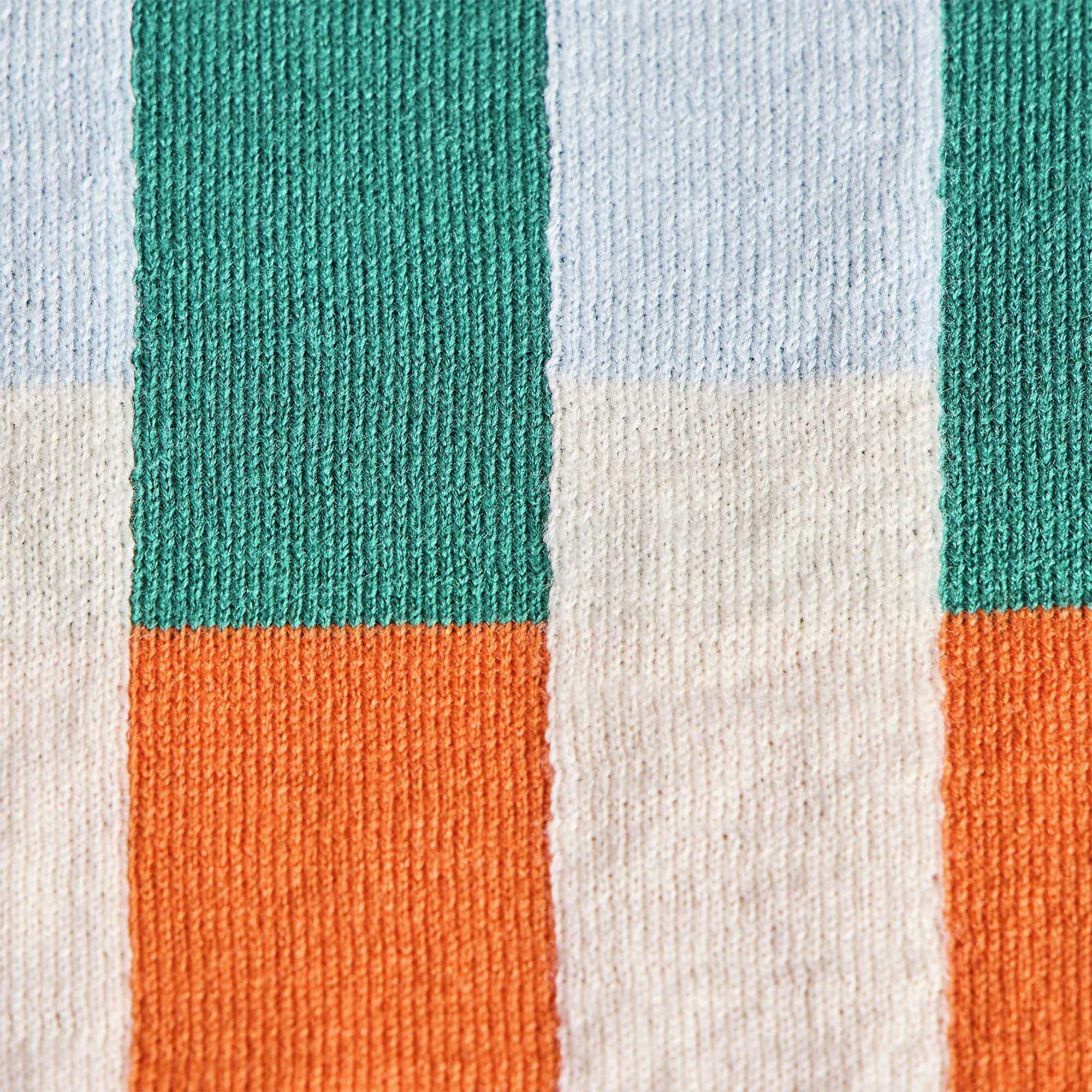 Habitat knitted throw blue and rust 125x150cm, UK version