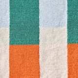 Habitat knitted throw blue and rust 125x150cm, UK version