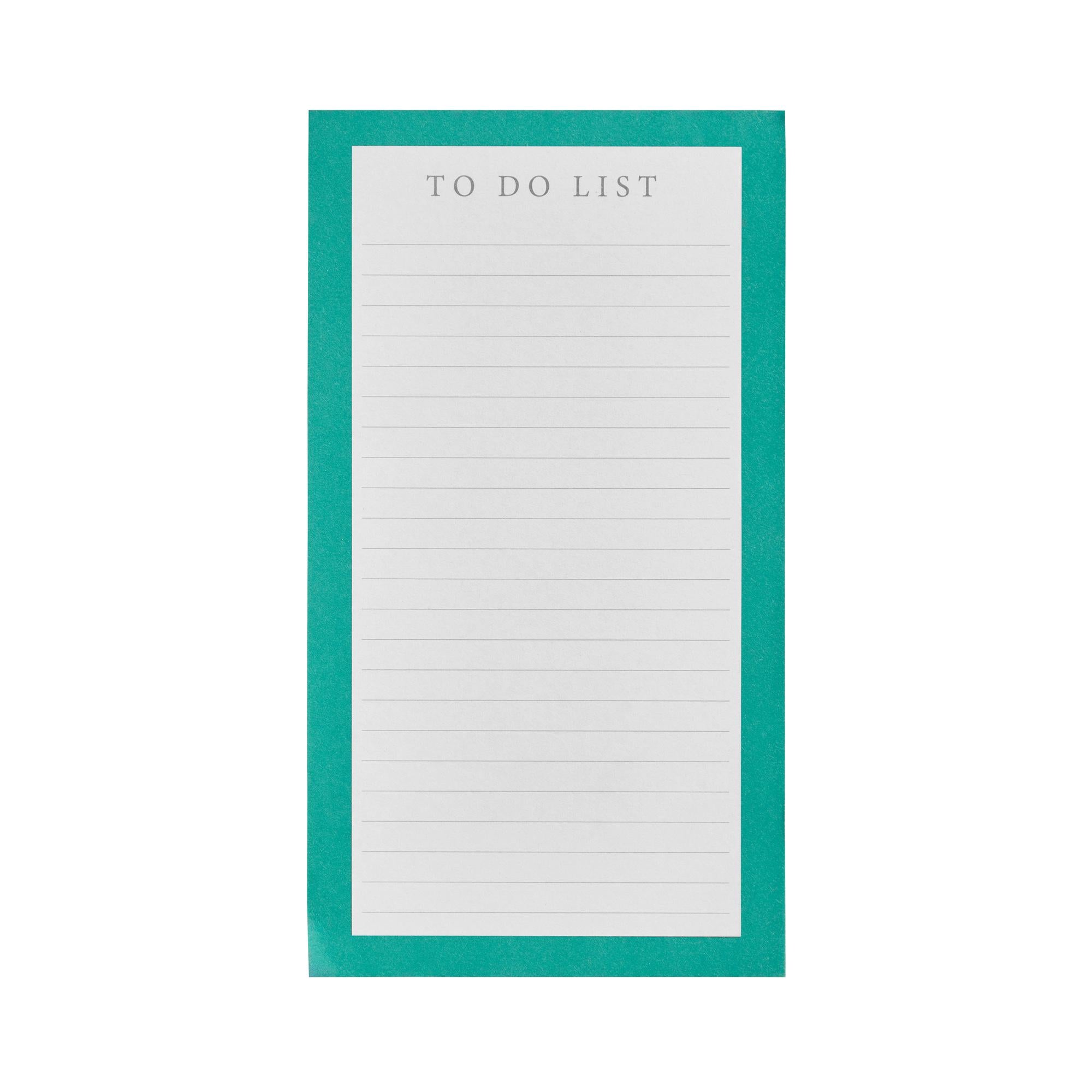 Sainsbury's Home to do list pad green 60 sheets, UK version