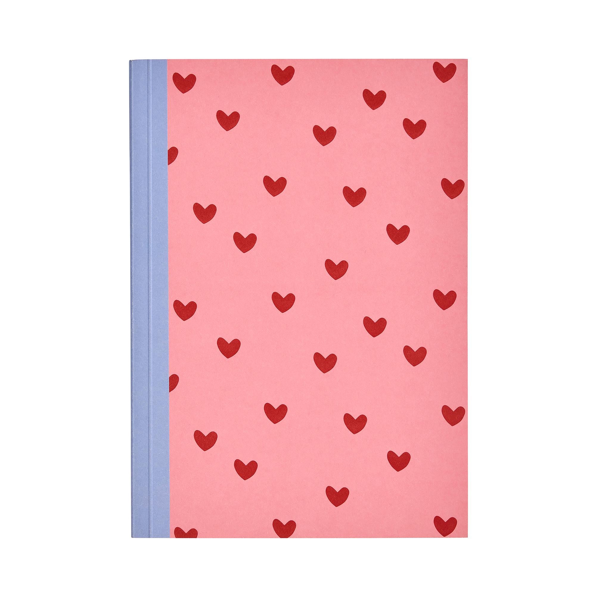 Sainsbury's A5 hearts bound notebook 80 sheets, UK version