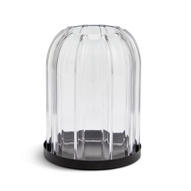 Habitat Ribbed Cloche Tealight Holder Glass 15cm High, UK version