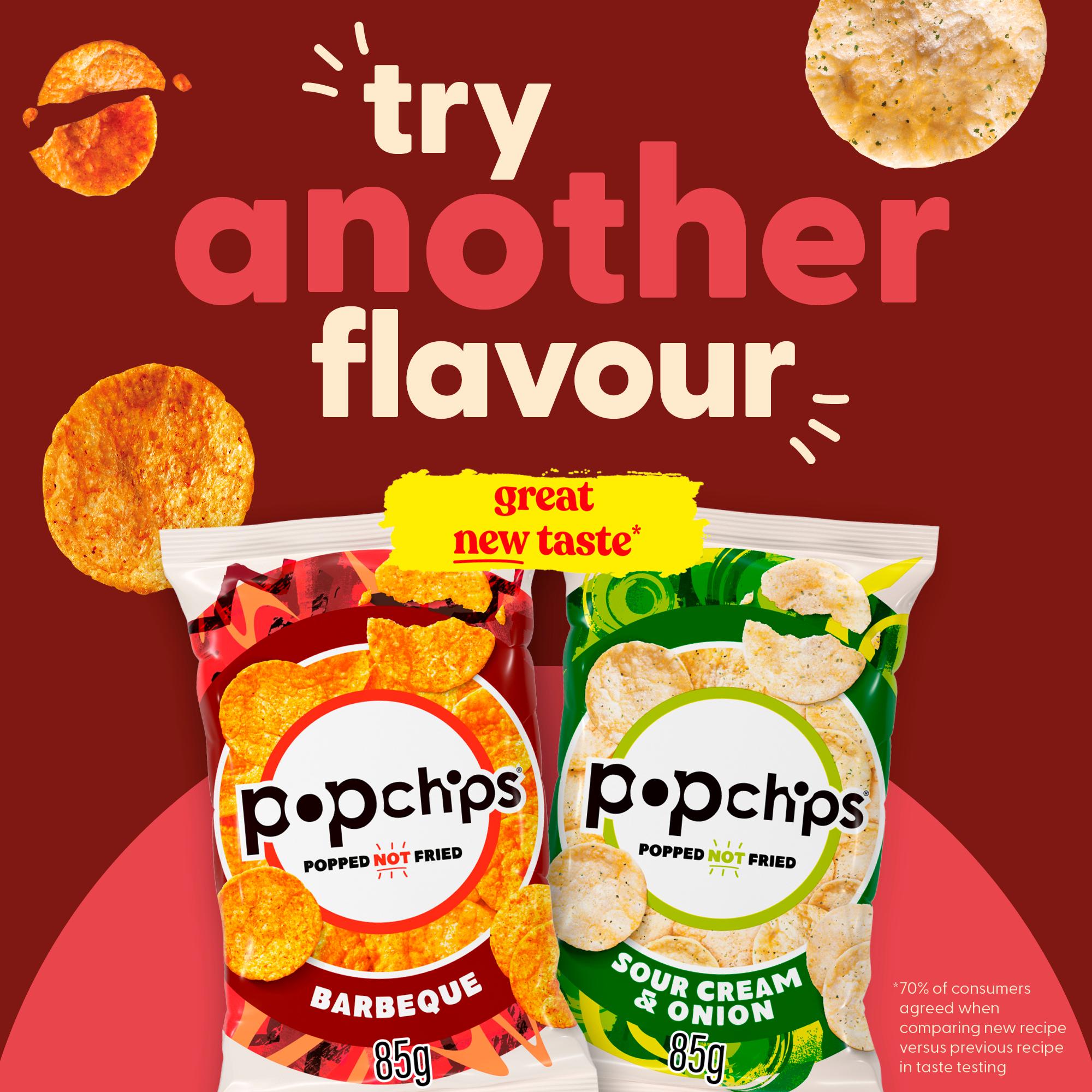 Popchips sea salt crisps 85g, UK version