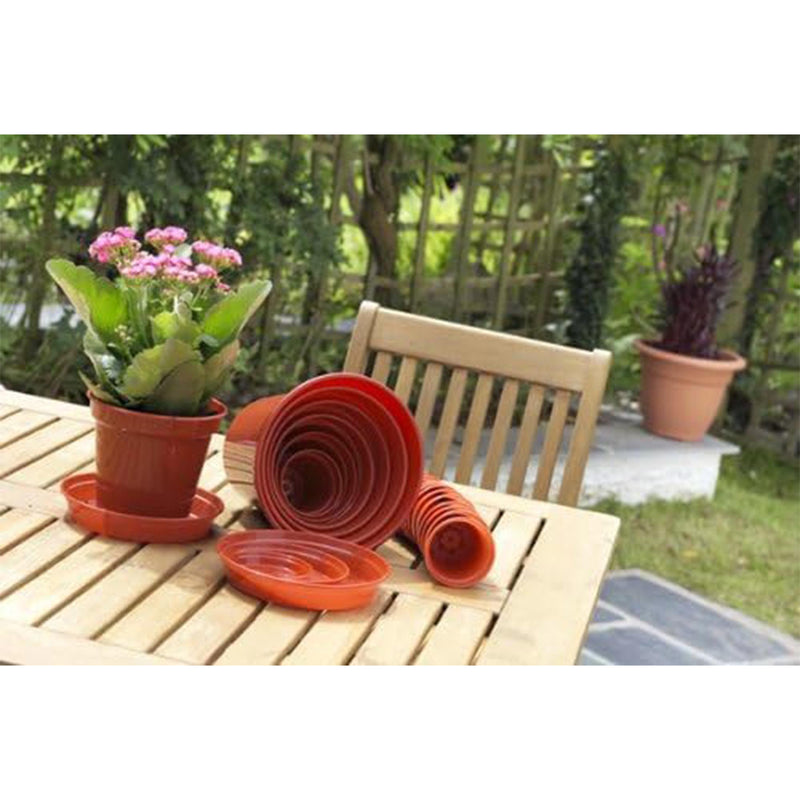 Whitefurze plastic pots pack of 5 12.7cm - British product