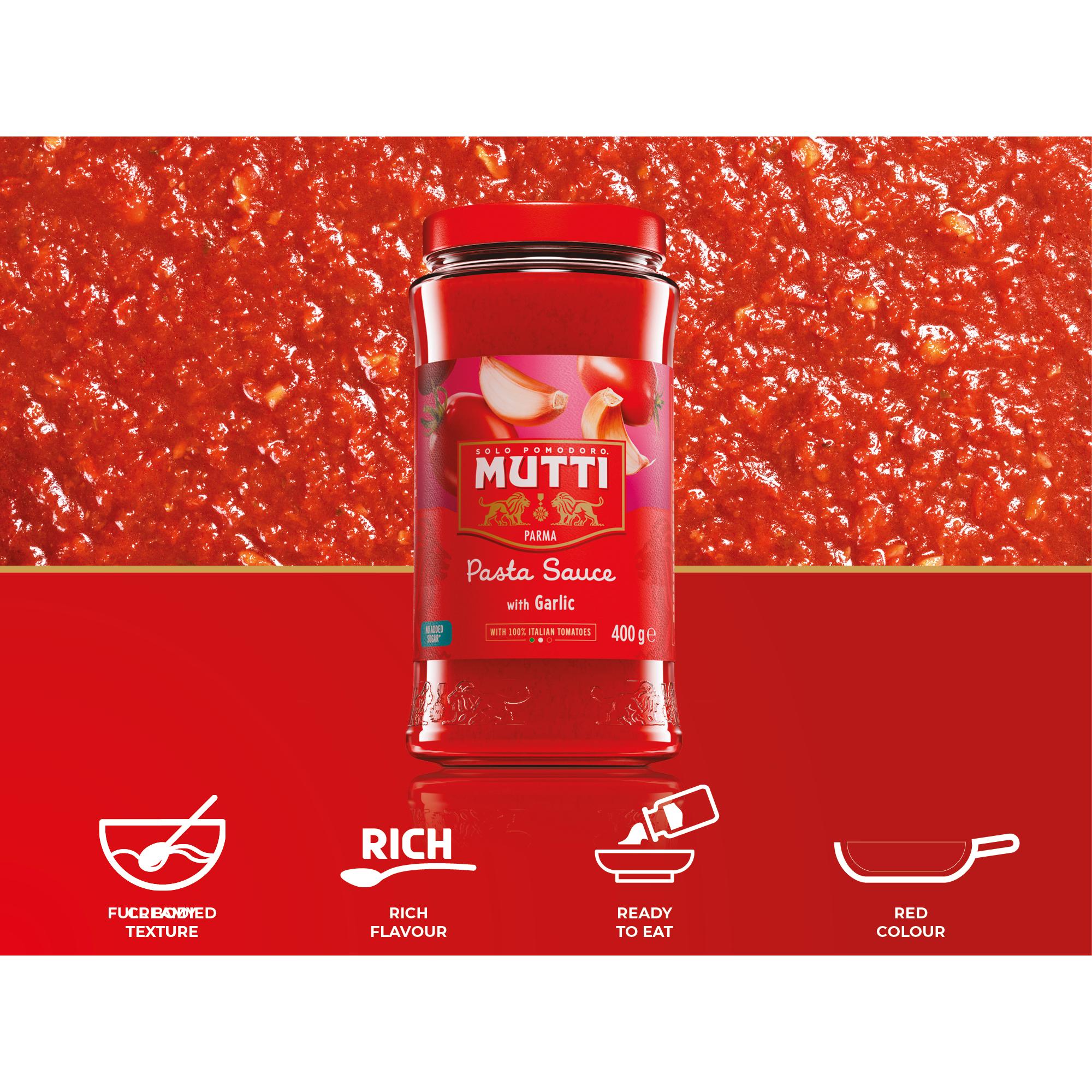 Mutti tomato pasta sauce with garlic 400g (British brand)