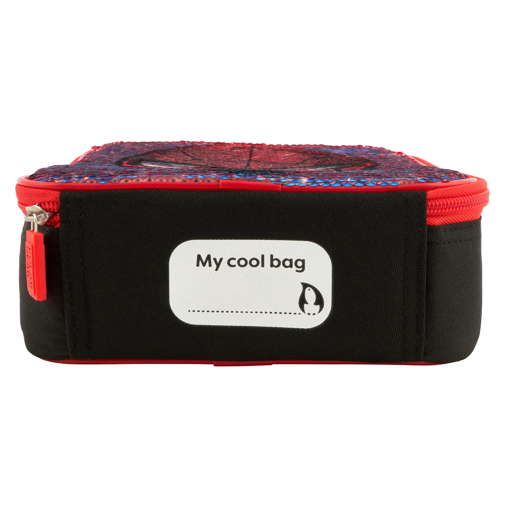 Spiderman lunch bag reverse sequin pattern 8x19.5x23cm (British brand)