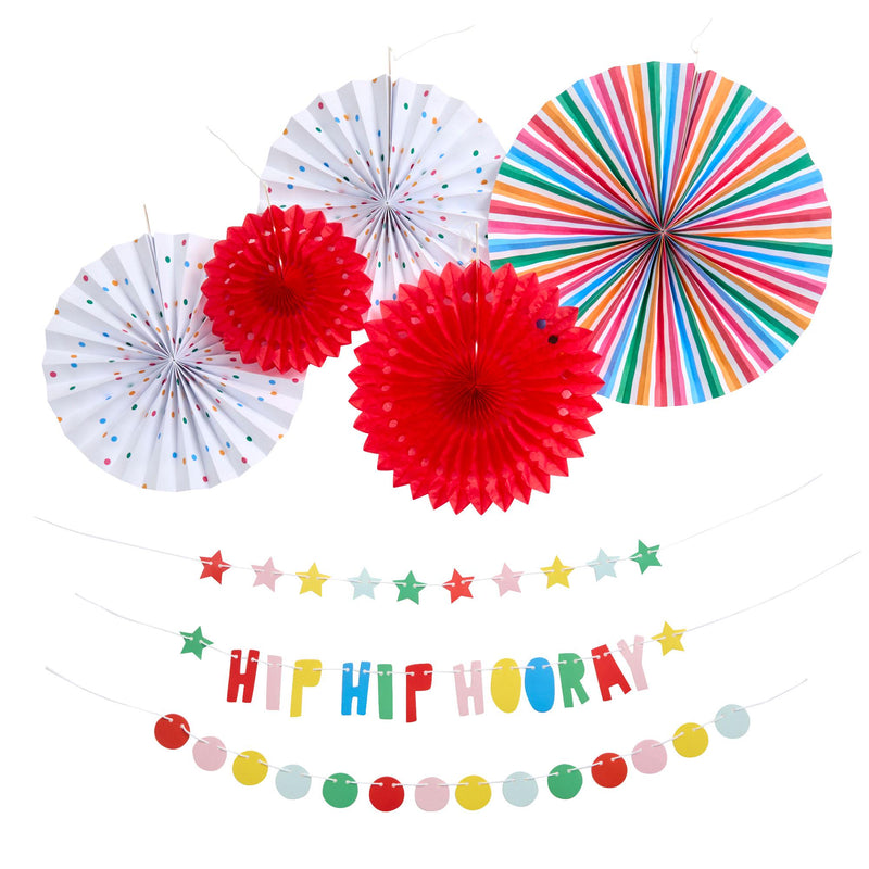 Sainsbury's Home Rainbow Honeycomb Fan Decoration Kit (British brand)